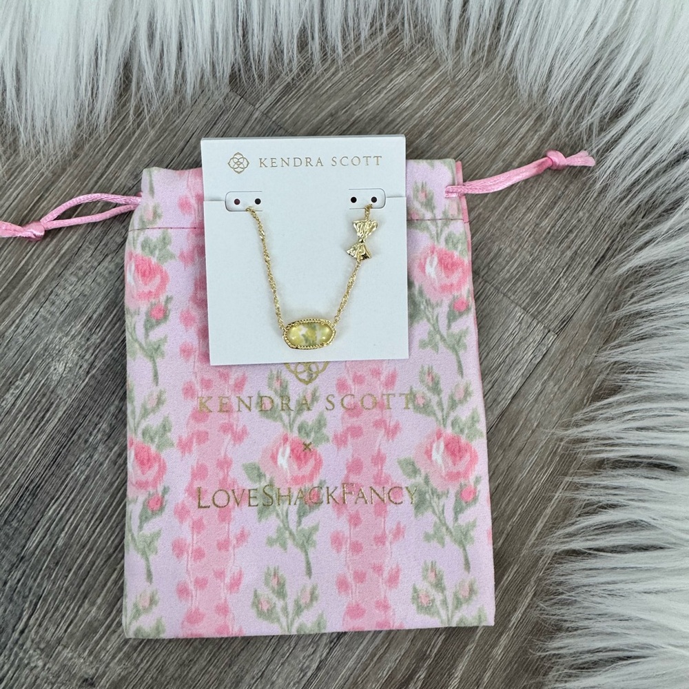 💛KENDRA SCOTT x LOVESHACKFANCY Necklace RARE Sun Glow Blooming Heirloom Illusion